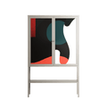 Plume - Loft Cabinet - Rikki Hewitt - Pebble - Overlay Metal