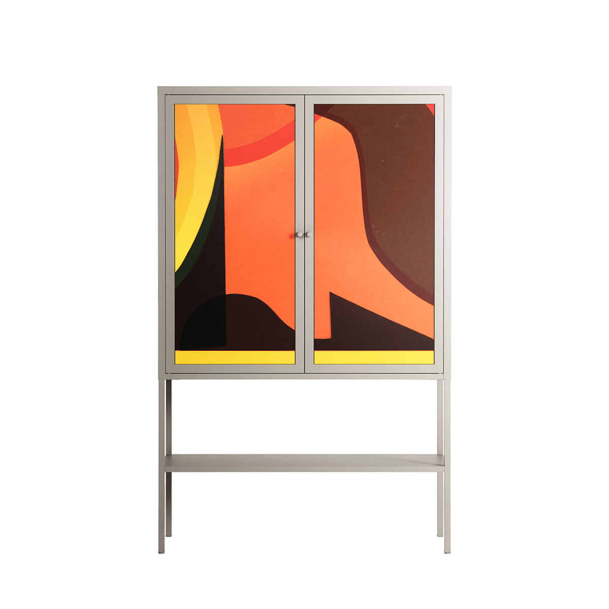 Swift - Loft Cabinet - Rikki Hewitt - Pebble - Overlay Metal