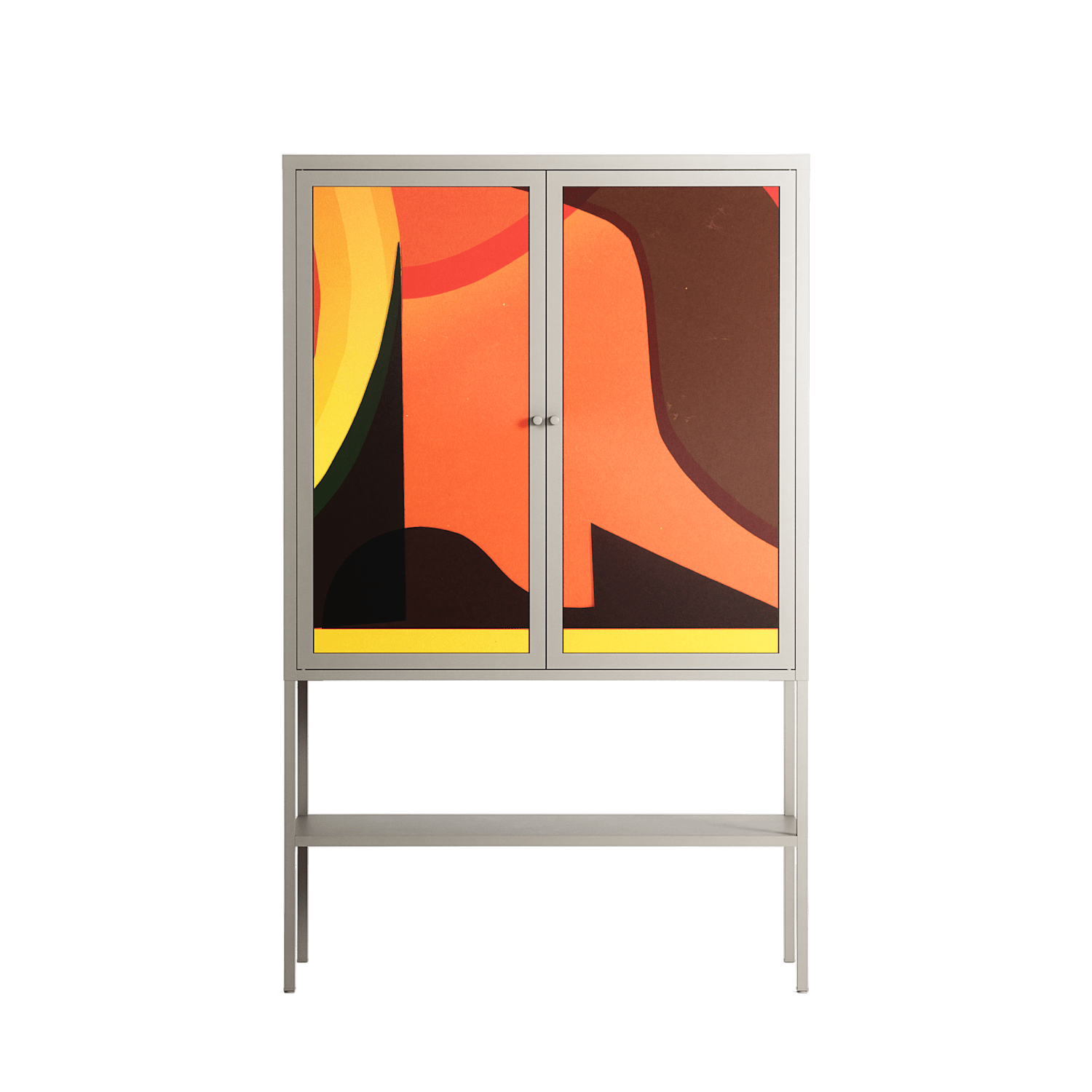 Swift - Loft Cabinet - Rikki Hewitt - Pebble - Overlay Metal