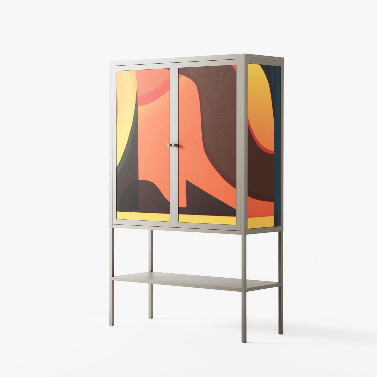 Swift - Loft Cabinet - Rikki Hewitt - Pebble - Overlay Metal