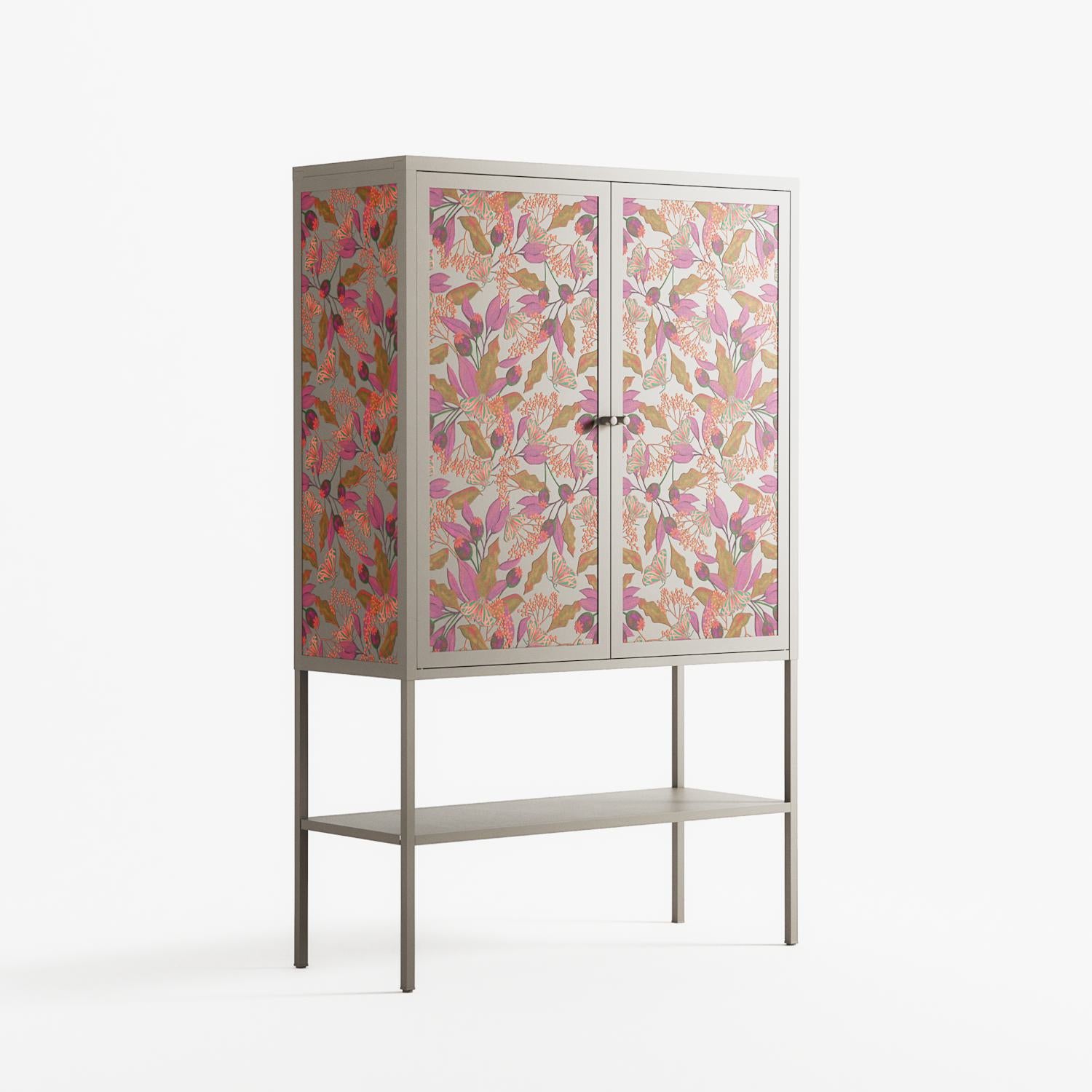 Autumn Dream Pattern - Loft Cabinet - Raissa Oltmanns - Pebble - Overlay Metal