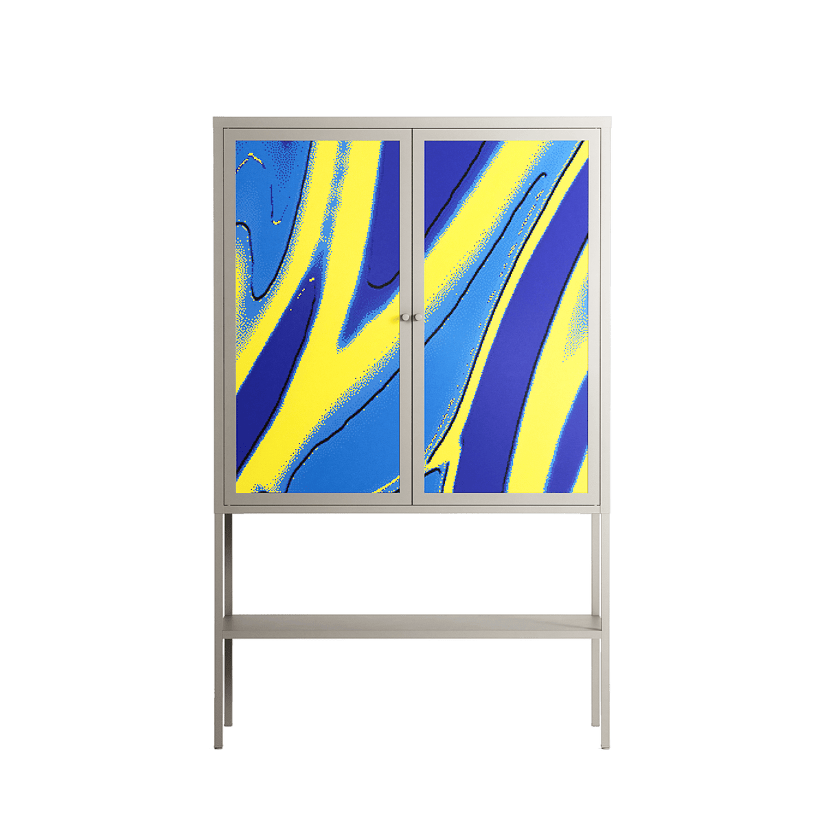 Blue Gale - Loft Cabinet - Oluwaseyi Samuel Adebayo - Pebble - Overlay Metal