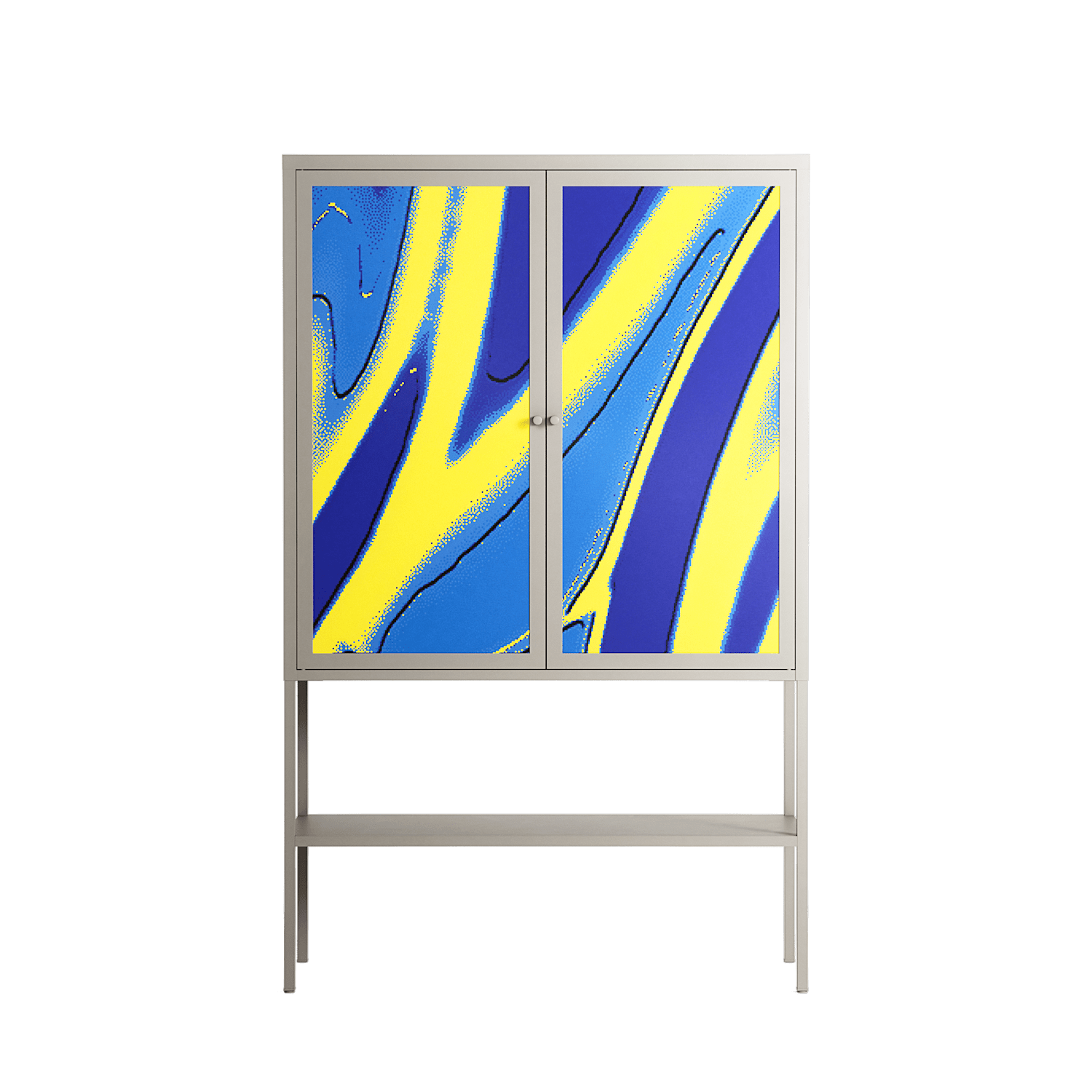 Blue Gale - Loft Cabinet - Oluwaseyi Samuel Adebayo - Pebble - Overlay Metal