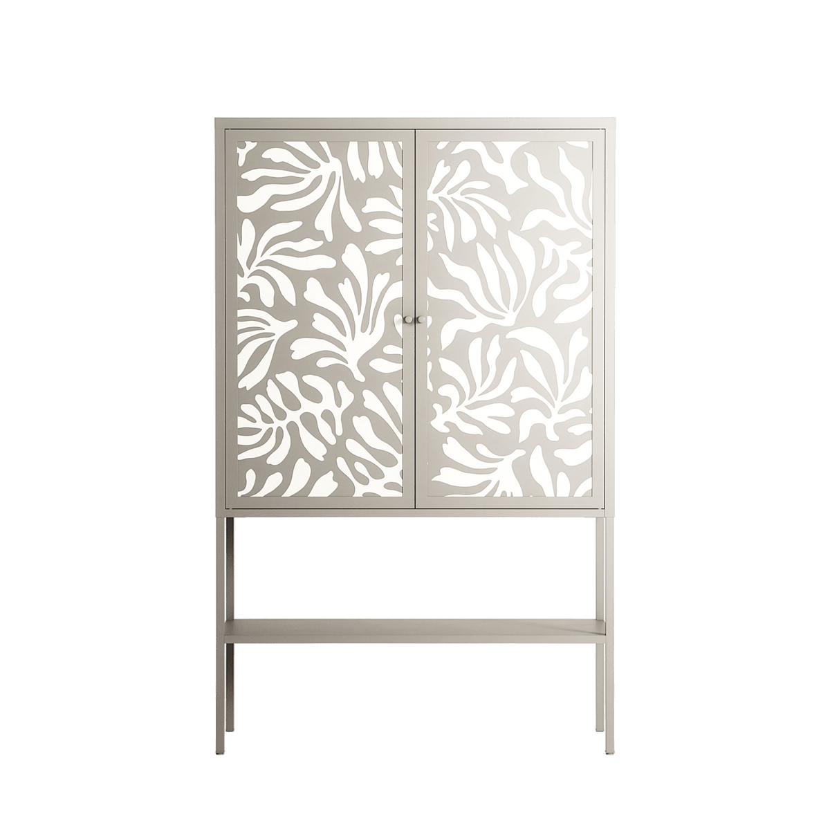 Botanica Offwhite - Loft Cabinet - Amy Suther - Pebble - Overlay Metal