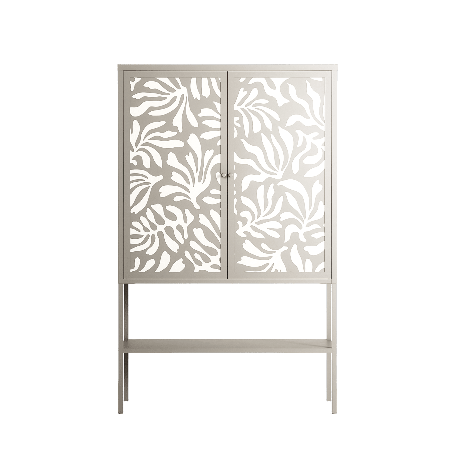 Botanica Offwhite - Loft Cabinet - Amy Suther - Pebble - Overlay Metal