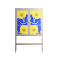 Sunflowers - Loft Cabinet - Sandra Hutter - Pebble - Overlay Metal