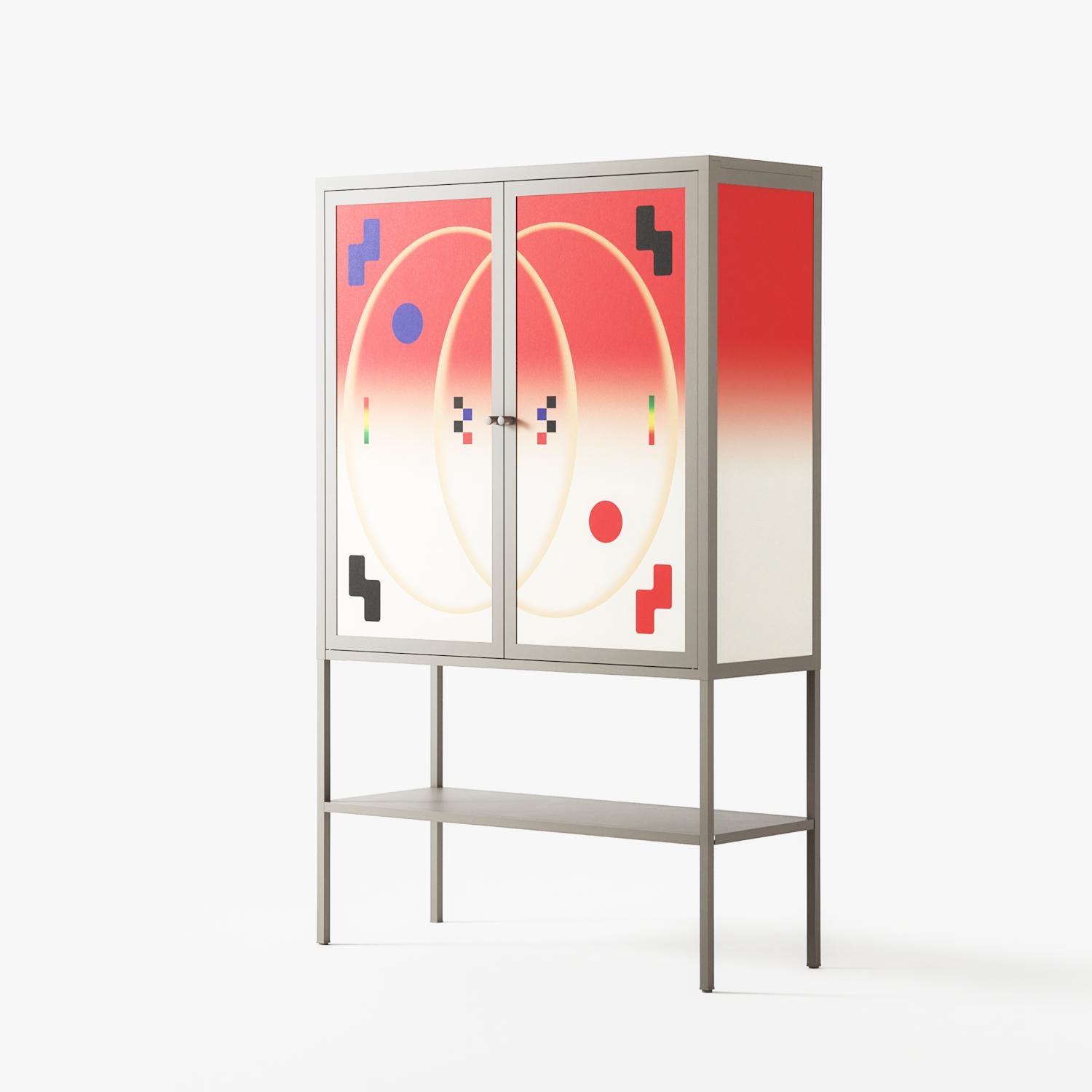 Parallel Mirage - Loft Cabinet - Oluwaseyi Samuel Adebayo  - Pebble - Overlay Metal