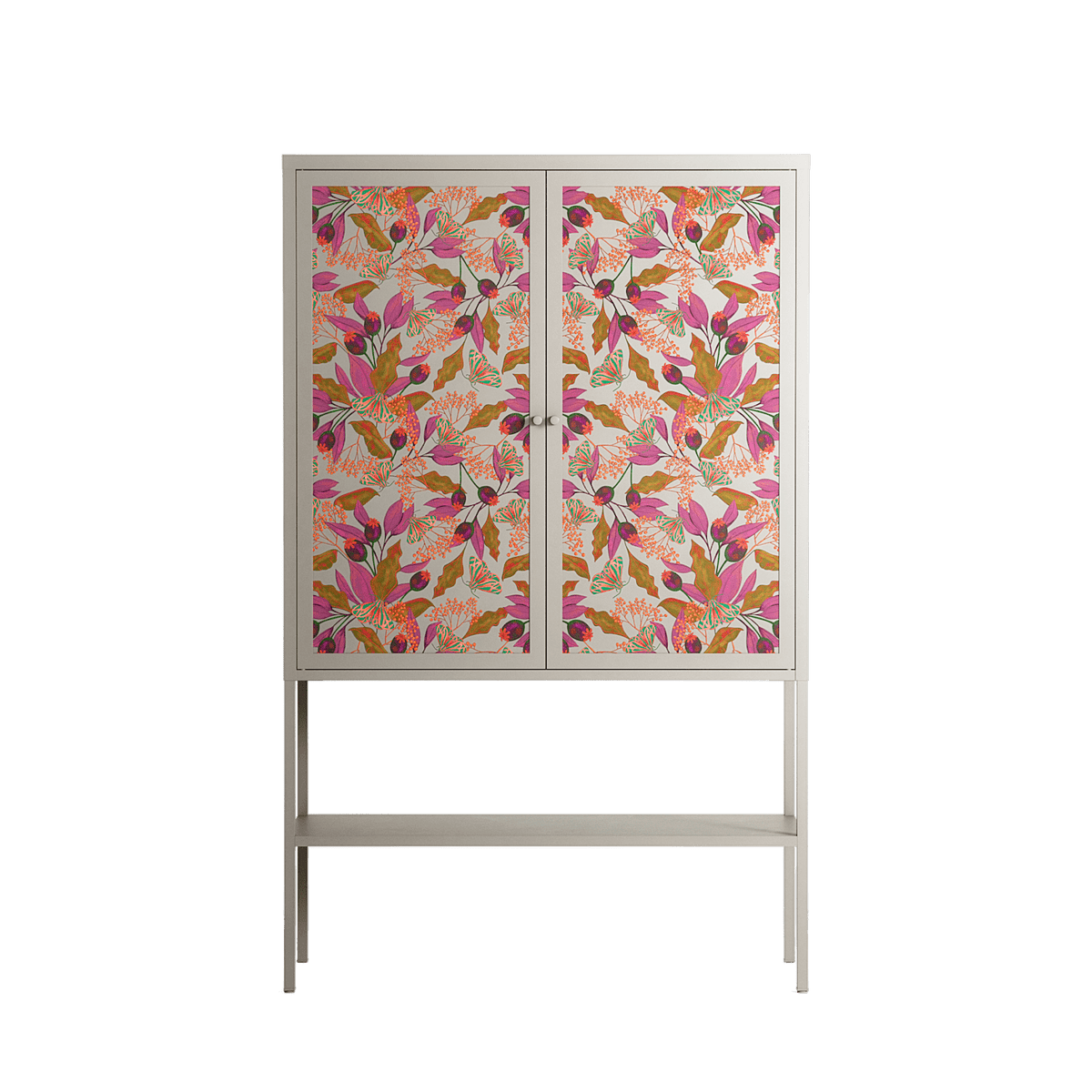 Autumn Dream Pattern - Loft Cabinet - Raissa Oltmanns - Pebble - Overlay Metal