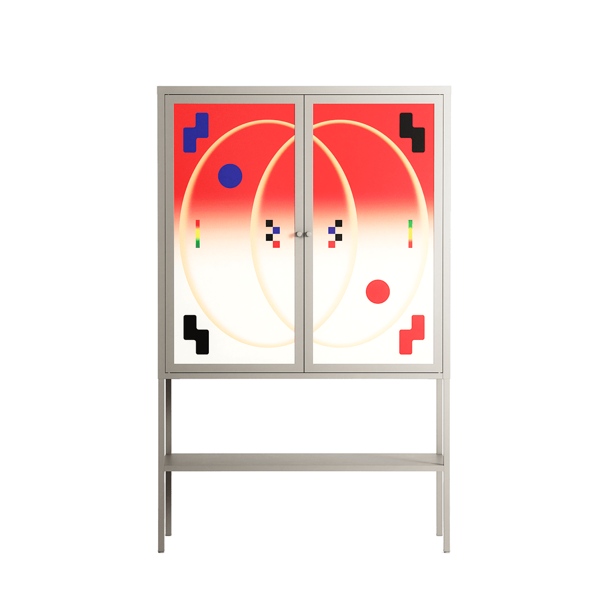 Parallel Mirage - Loft Cabinet - Oluwaseyi Samuel Adebayo  - Pebble - Overlay Metal