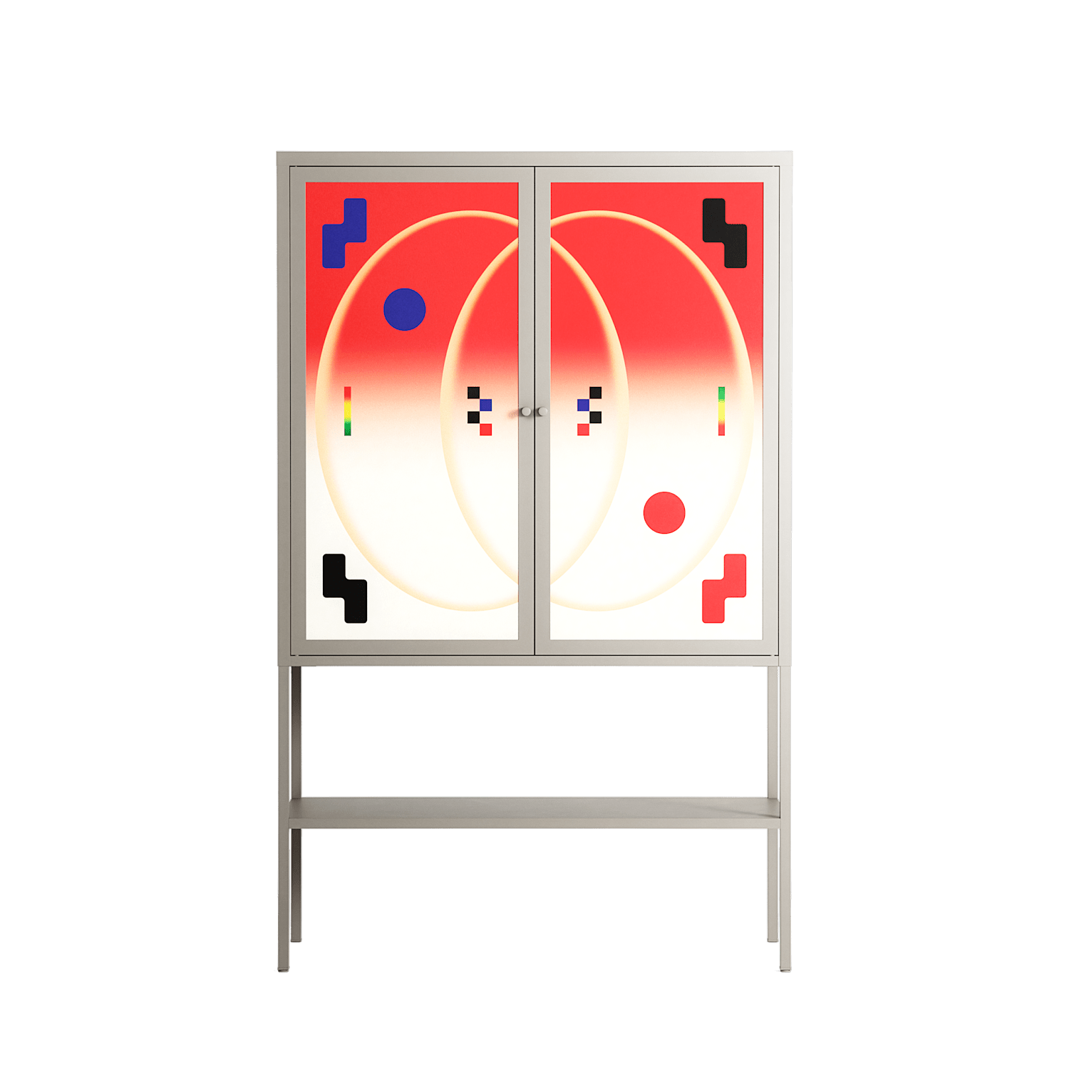 Parallel Mirage - Loft Cabinet - Oluwaseyi Samuel Adebayo  - Pebble - Overlay Metal