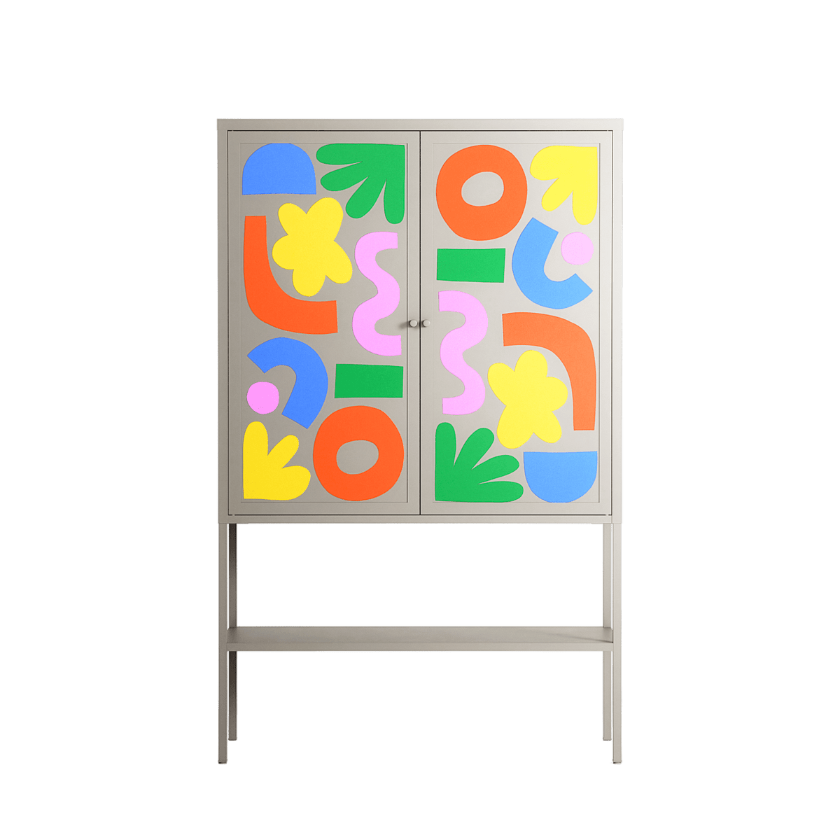 Fun Shapes - Loft Cabinet - Sandra Hutter - Pebble - Overlay Metal