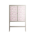 Floating Blossom Pattern - Loft Cabinet - Raissa Oltmanns - Pebble - Overlay Metal