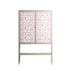Floating Blossom Pattern - Loft Cabinet - Raissa Oltmanns - Pebble - Overlay Metal