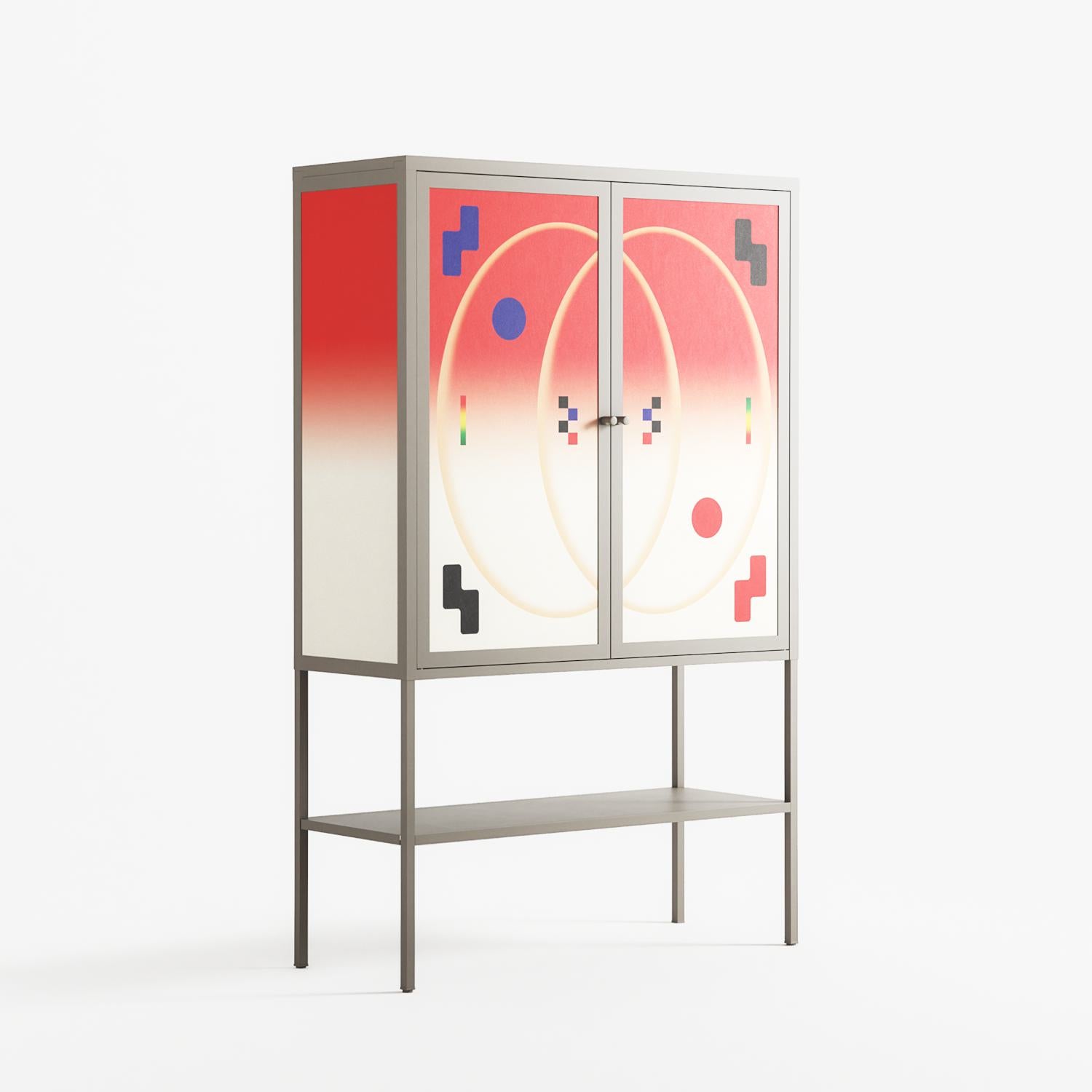 Parallel Mirage - Loft Cabinet - Oluwaseyi Samuel Adebayo  - Pebble - Overlay Metal