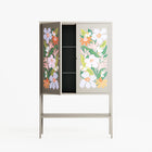 Floral Delight - Loft Cabinet - Sandra Hutter - Pebble - Overlay Metal