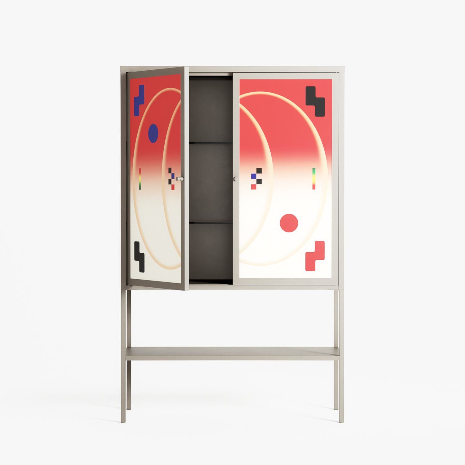 Parallel Mirage - Loft Cabinet - Oluwaseyi Samuel Adebayo  - Pebble - Overlay Metal