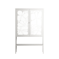 White Flowers - Loft Cabinet - Konrad Blaszczyk - Chalk - Overlay Metal