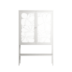 White Flowers - Loft Cabinet - Konrad Blaszczyk - Chalk - Overlay Metal
