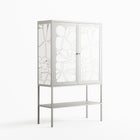 White Flowers - Loft Cabinet - Konrad Blaszczyk - Chalk - Overlay Metal