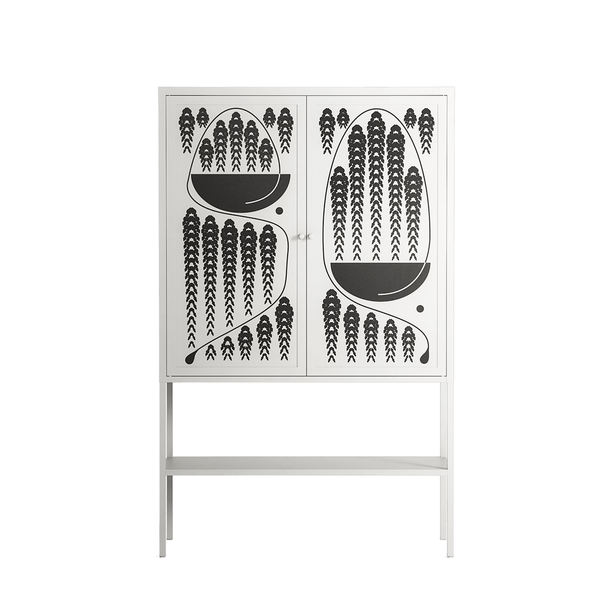 Black Fern - Loft Cabinet - Konrad Blaszczyk - Chalk - Overlay Metal