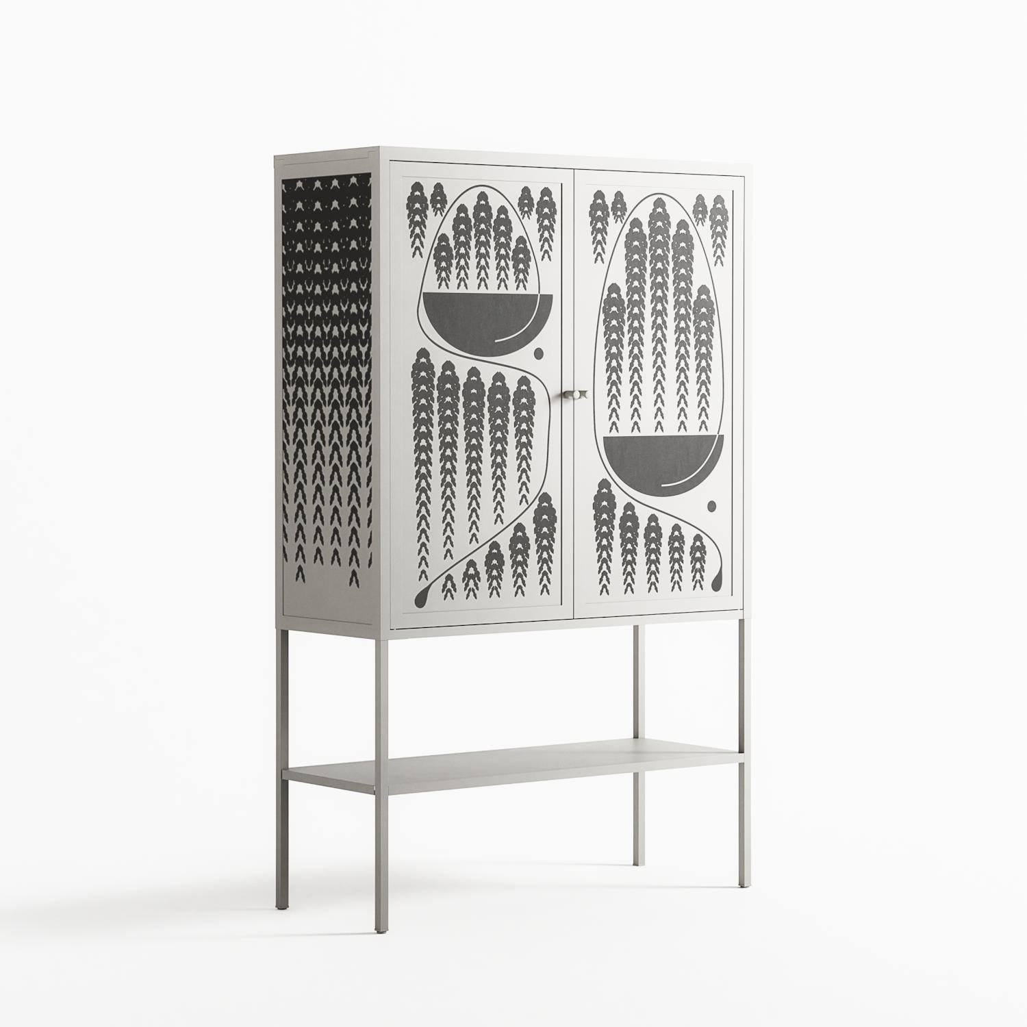 Black Fern - Loft Cabinet - Konrad Blaszczyk - Chalk - Overlay Metal