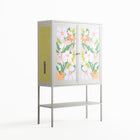 Floral Delight - Loft Cabinet - Sandra Hutter - Chalk - Overlay Metal