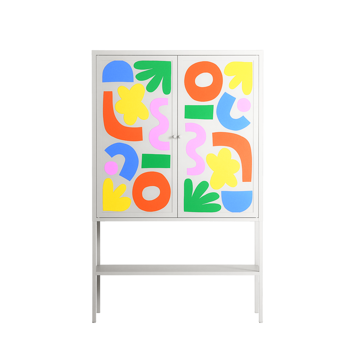 Fun Shapes - Loft Cabinet - Sandra Hutter - Chalk - Overlay Metal
