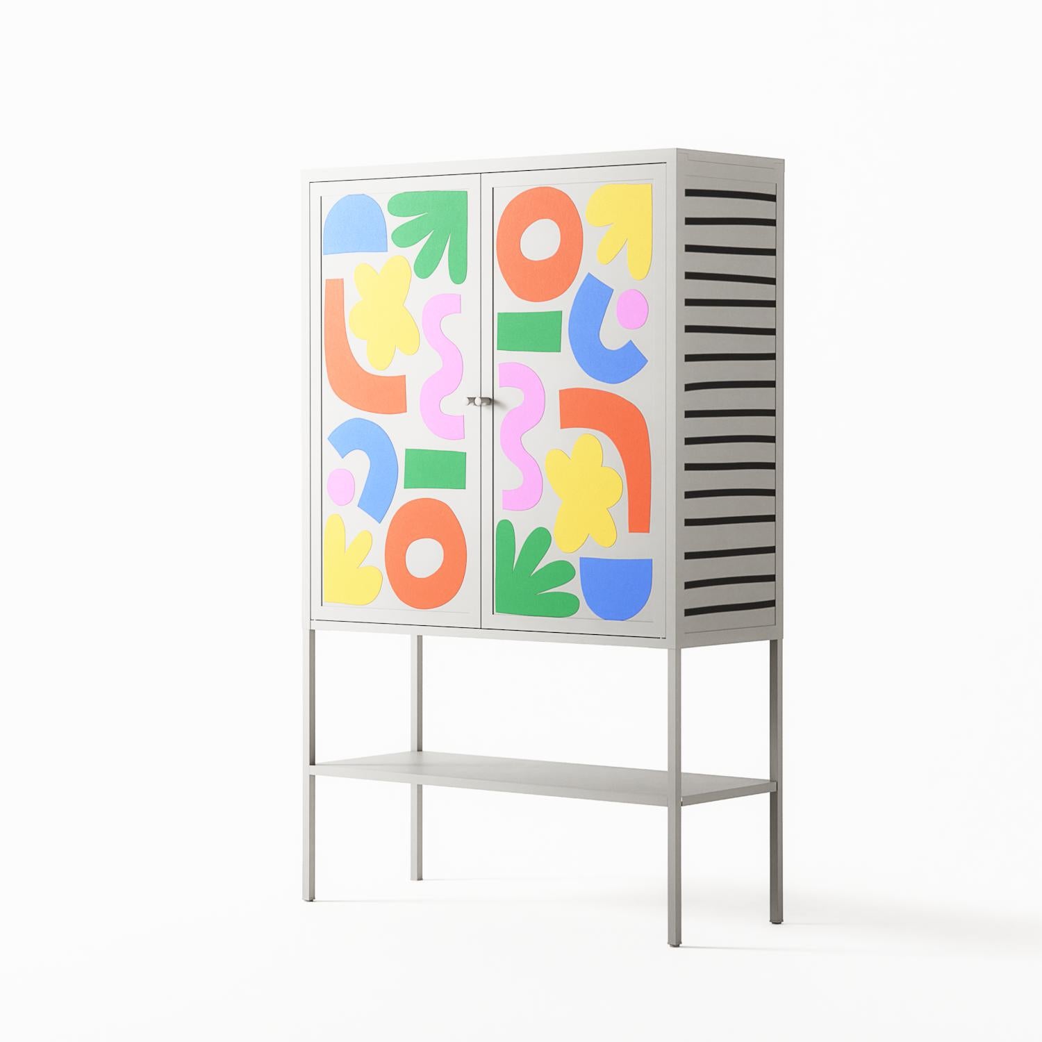 Fun Shapes - Loft Cabinet - Sandra Hutter - Chalk - Overlay Metal
