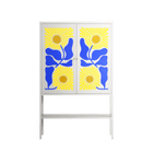Sunflowers - Loft Cabinet - Sandra Hutter - Chalk - Overlay Metal