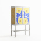Sunflowers - Loft Cabinet - Sandra Hutter - Chalk - Overlay Metal