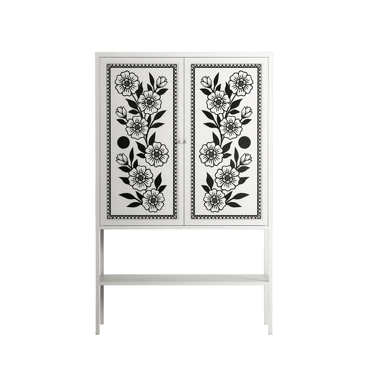 Barbed Bloom - Loft Cabinet - Daphna Sebbane - Chalk - Overlay Metal