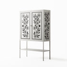 Barbed Bloom - Loft Cabinet - Daphna Sebbane - Chalk - Overlay Metal