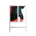 Plume - Loft Cabinet - Rikki Hewitt - Chalk - Overlay Metal