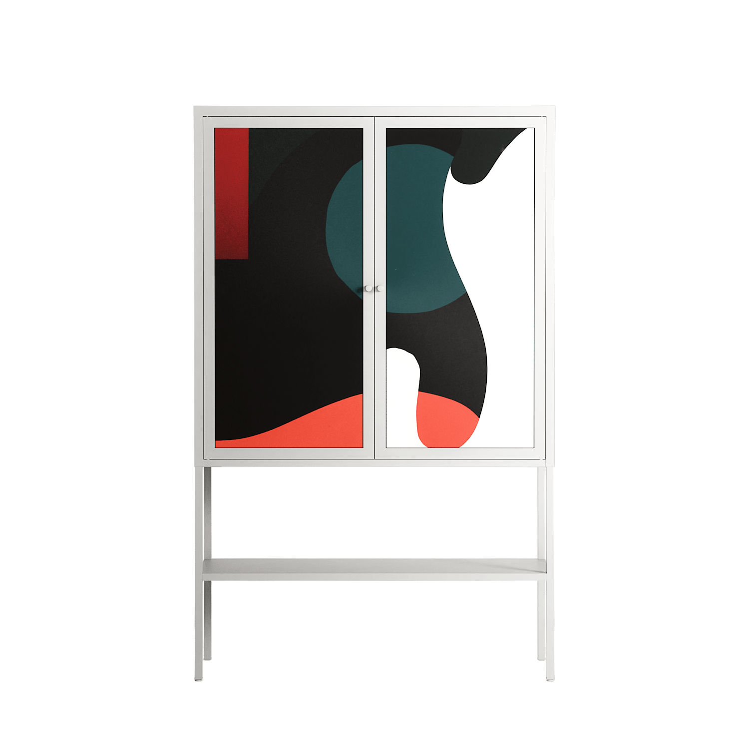 Plume - Loft Cabinet - Rikki Hewitt - Chalk - Overlay Metal