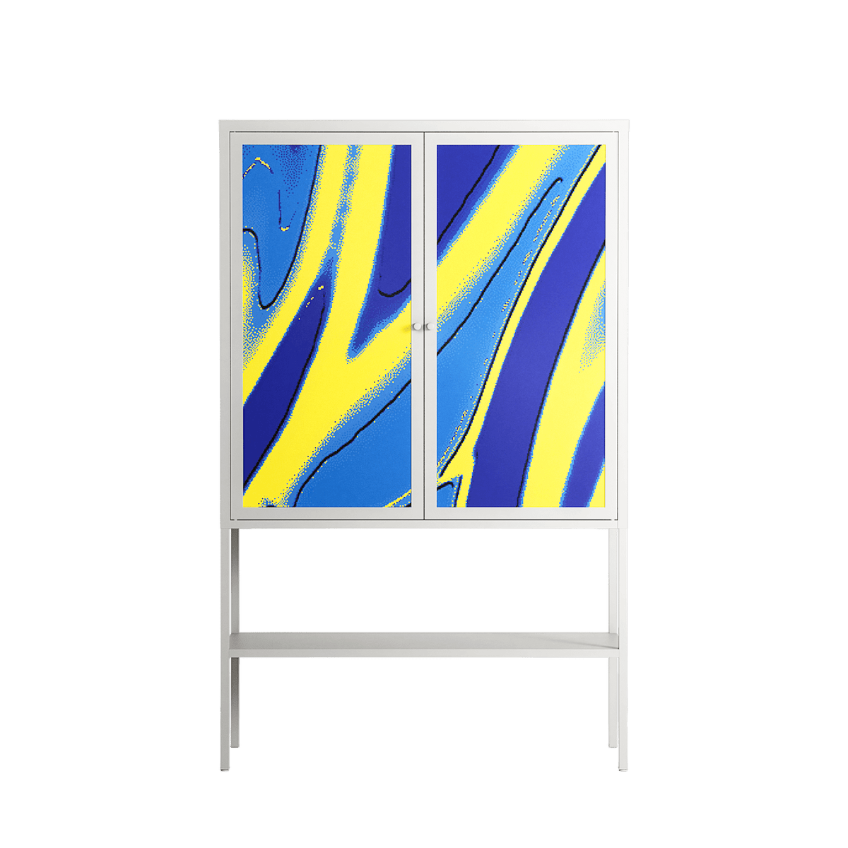 Blue Gale - Loft Cabinet - Oluwaseyi Samuel Adebayo - Chalk - Overlay Metal
