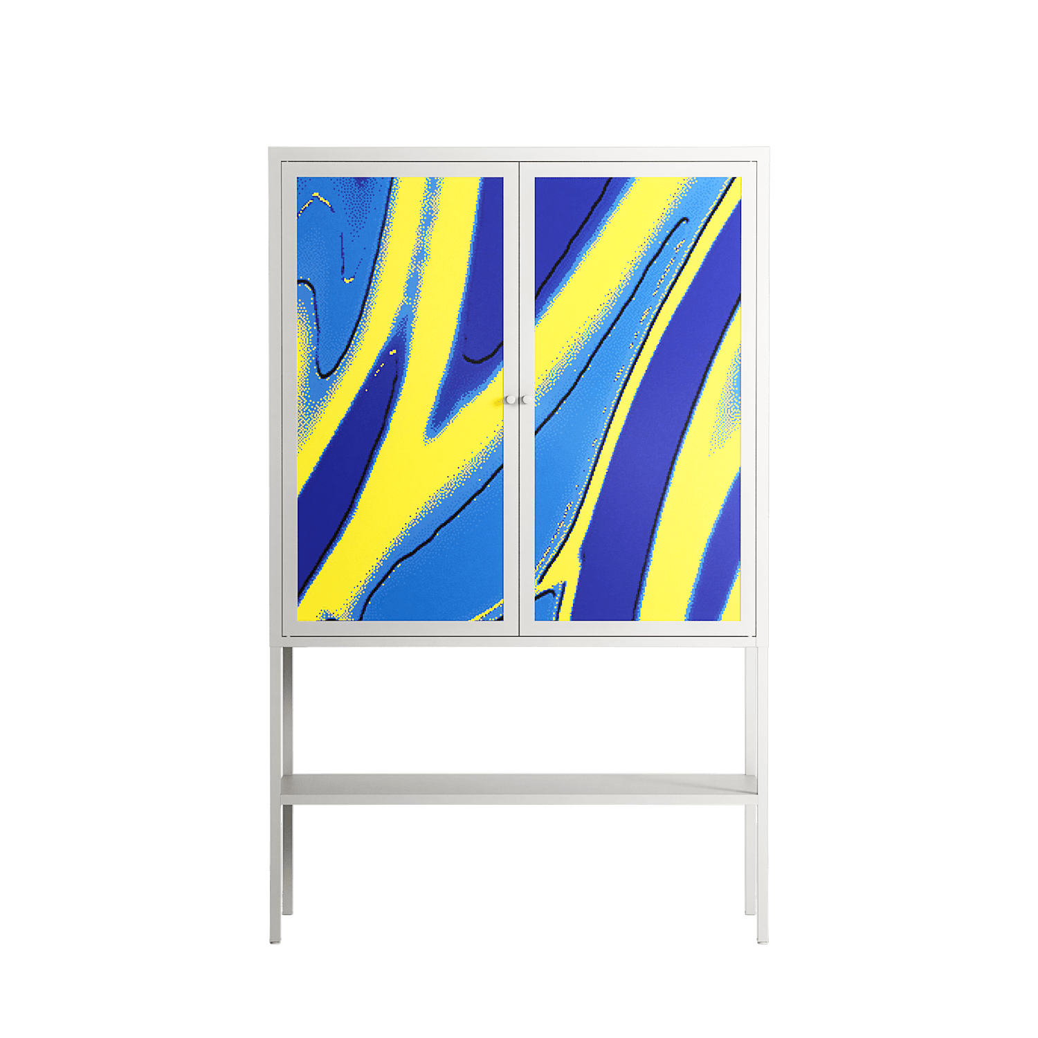 Blue Gale - Loft Cabinet - Oluwaseyi Samuel Adebayo - Chalk - Overlay Metal