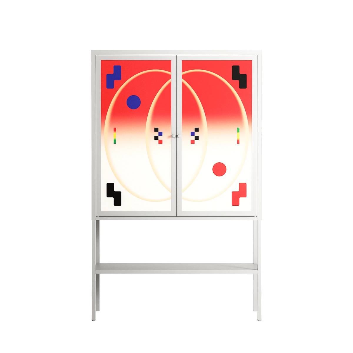 Parallel Mirage - Loft Cabinet - Oluwaseyi Samuel Adebayo  - Chalk - Overlay Metal