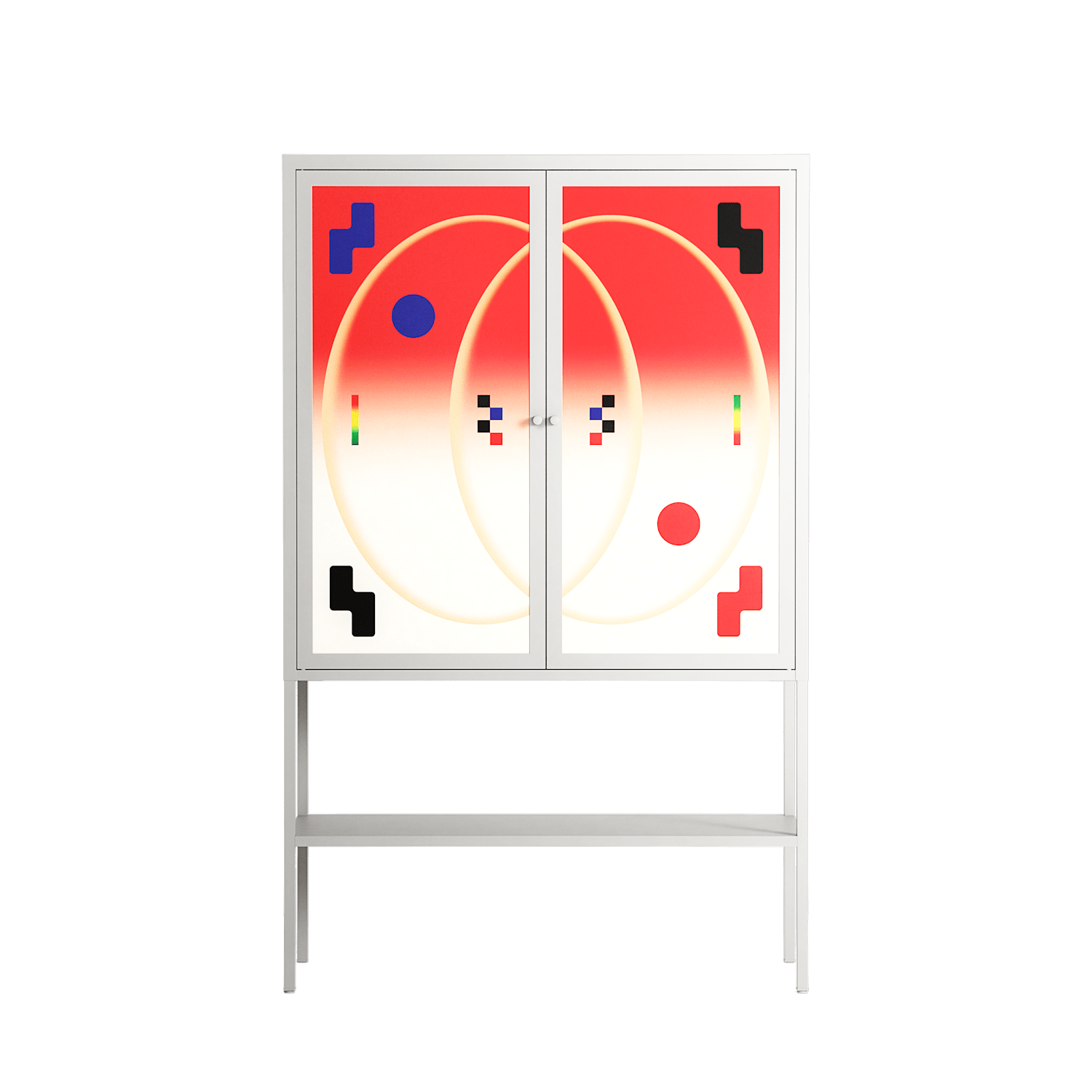 Parallel Mirage - Loft Cabinet - Oluwaseyi Samuel Adebayo  - Chalk - Overlay Metal