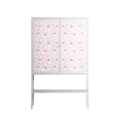 Floating Blossom Pattern - Loft Cabinet - Raissa Oltmanns - Chalk - Overlay Metal