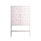 Floating Blossom Pattern - Loft Cabinet - Raissa Oltmanns - Chalk - Overlay Metal