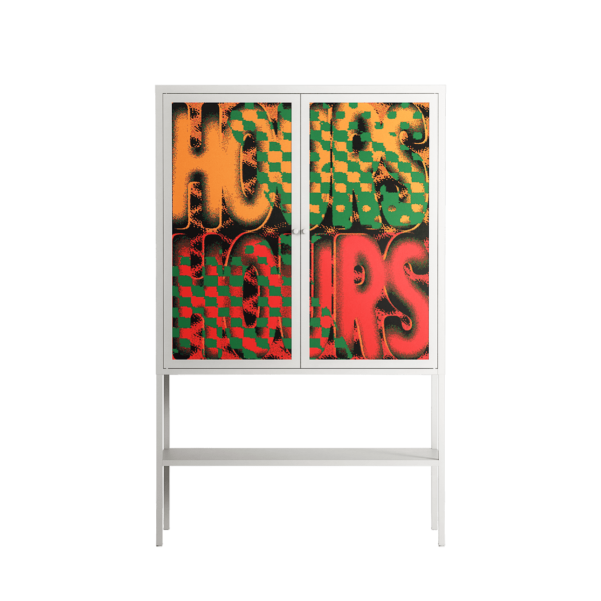 Hours - Loft Cabinet - Oluwaseyi Samuel Adebayo - Chalk - Overlay Metal