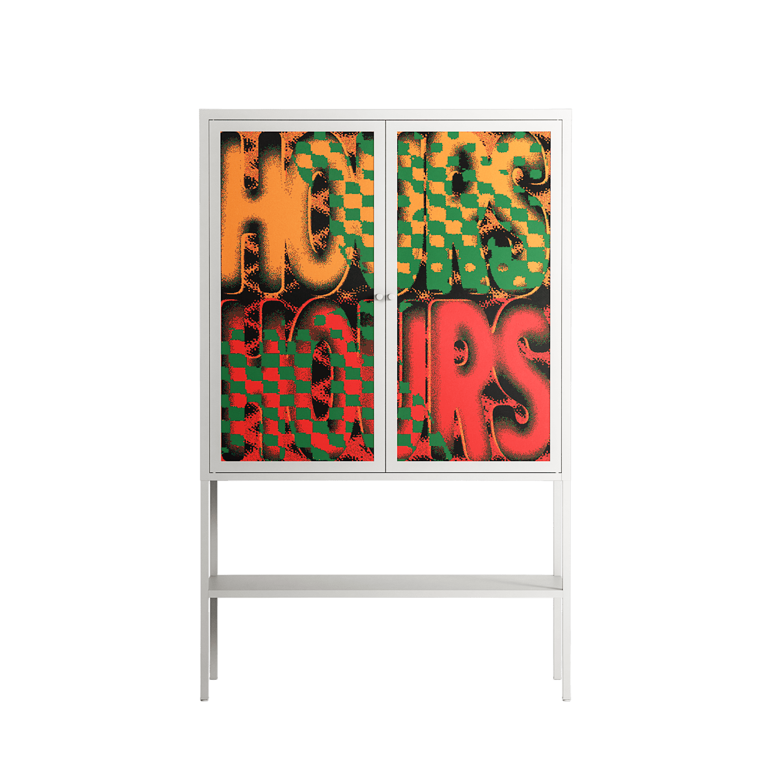 Hours - Loft Cabinet - Oluwaseyi Samuel Adebayo - Chalk - Overlay Metal
