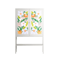 Floral Delight - Loft Cabinet - Sandra Hutter - Chalk - Overlay Metal