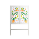 Floral Delight - Loft Cabinet - Sandra Hutter - Chalk - Overlay Metal