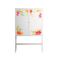 Abstract Spring Flowers - Loft Cabinet - Raissa Oltmanns - Chalk - Overlay Metal