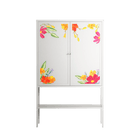 Abstract Spring Flowers - Loft Cabinet - Raissa Oltmanns - Chalk - Overlay Metal