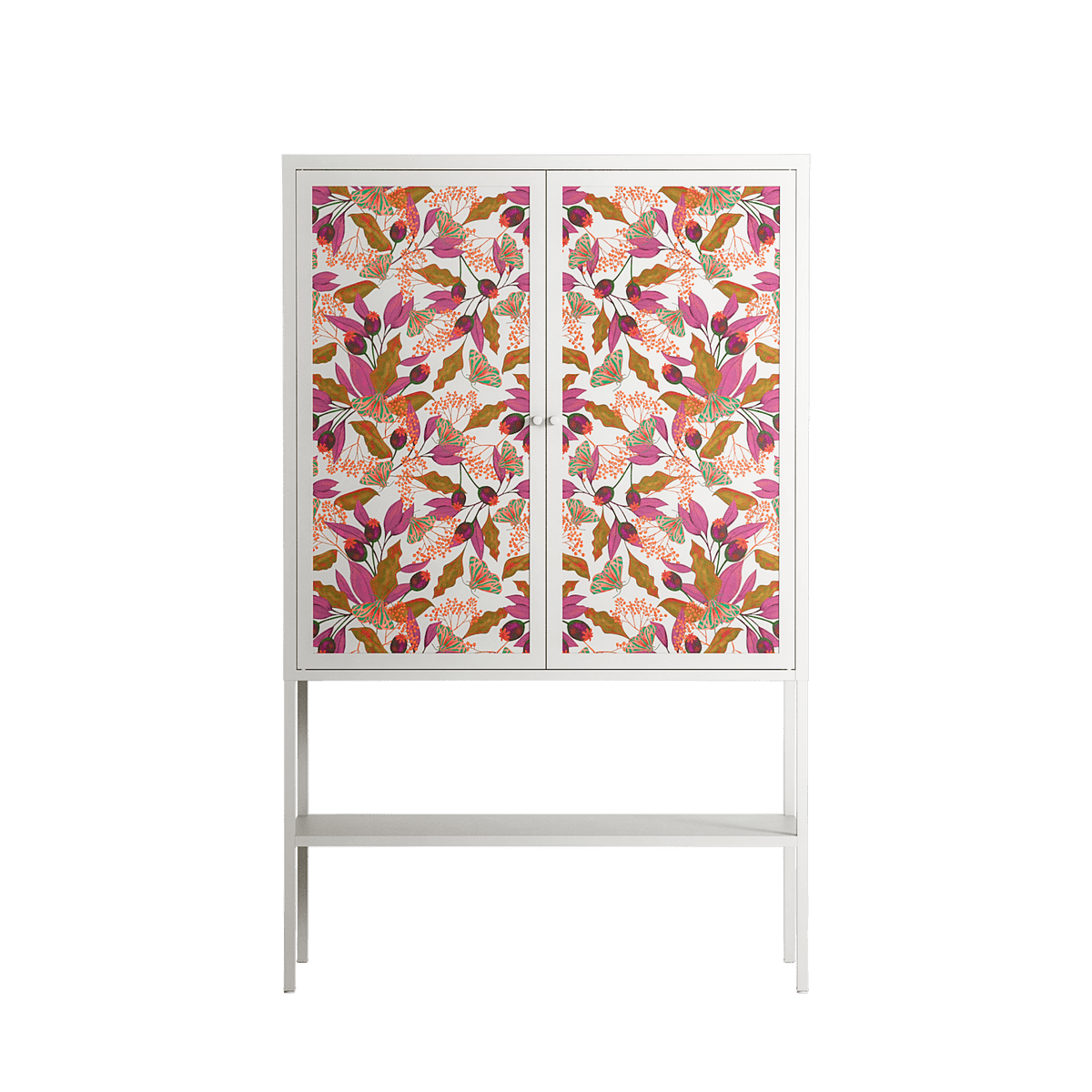 Autumn Dream Pattern - Loft Cabinet - Raissa Oltmanns - Chalk - Overlay Metal