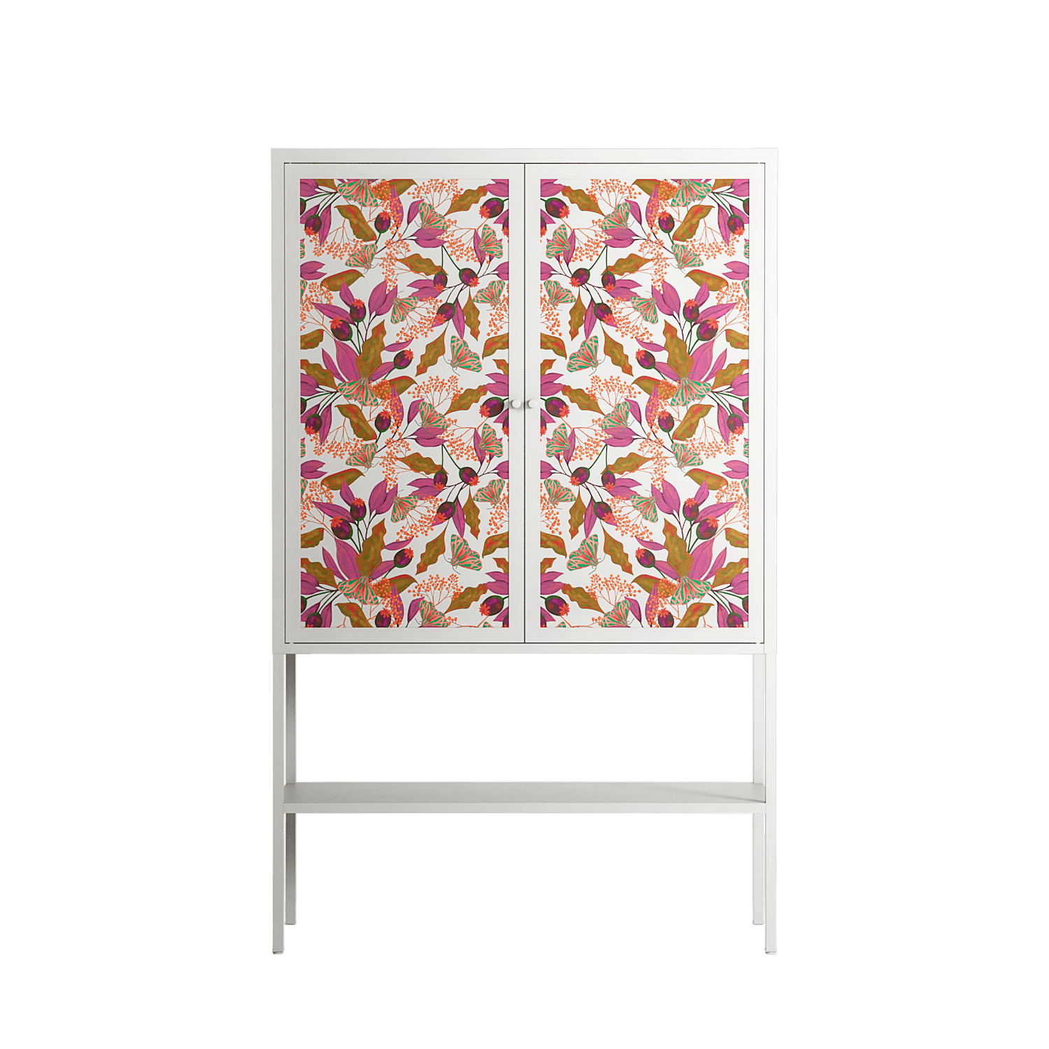 Autumn Dream Pattern - Loft Cabinet - Raissa Oltmanns - Chalk - Overlay Metal