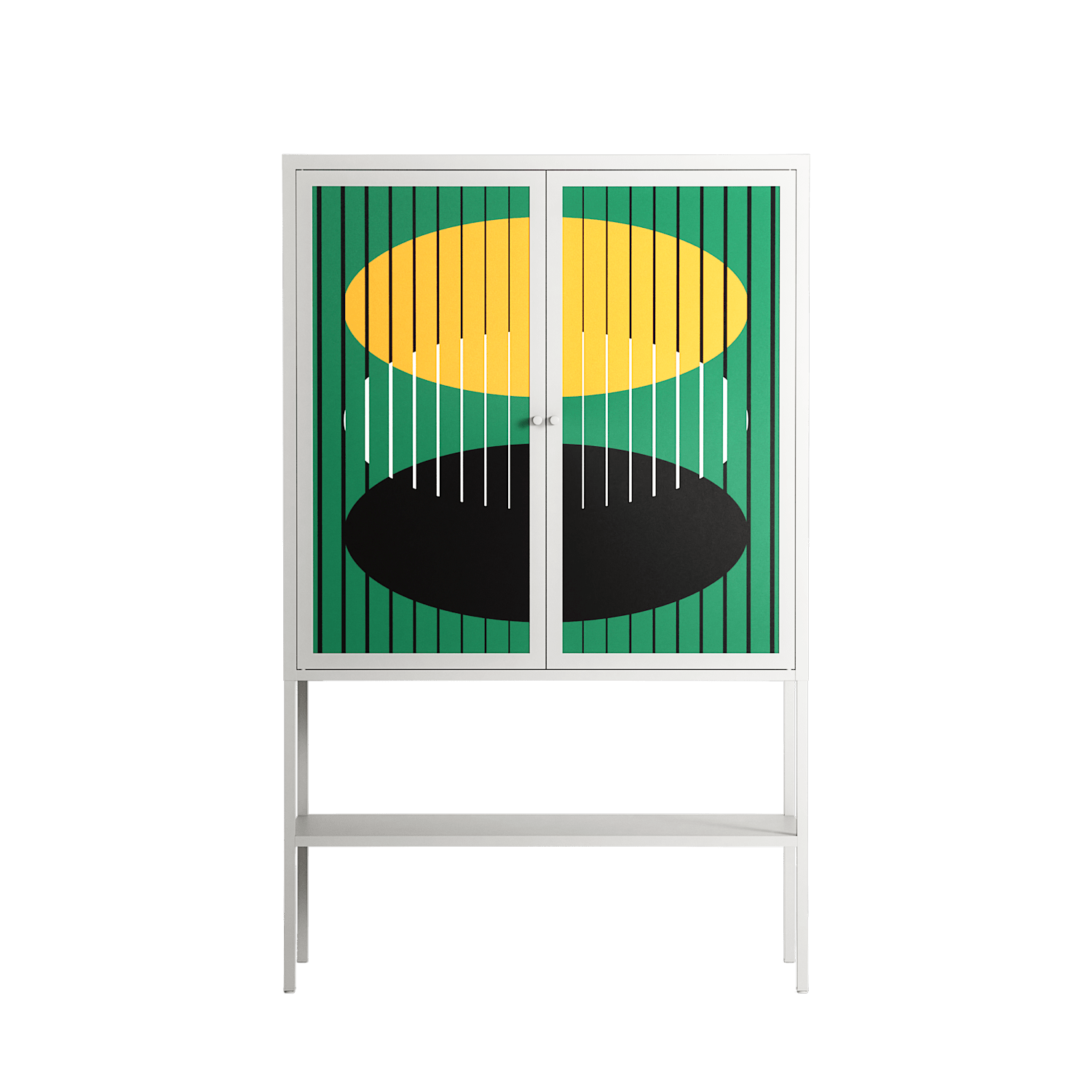 Soul Split - Loft Cabinet - Oluwaseyi Samuel Adebayo - Chalk - Overlay Metal