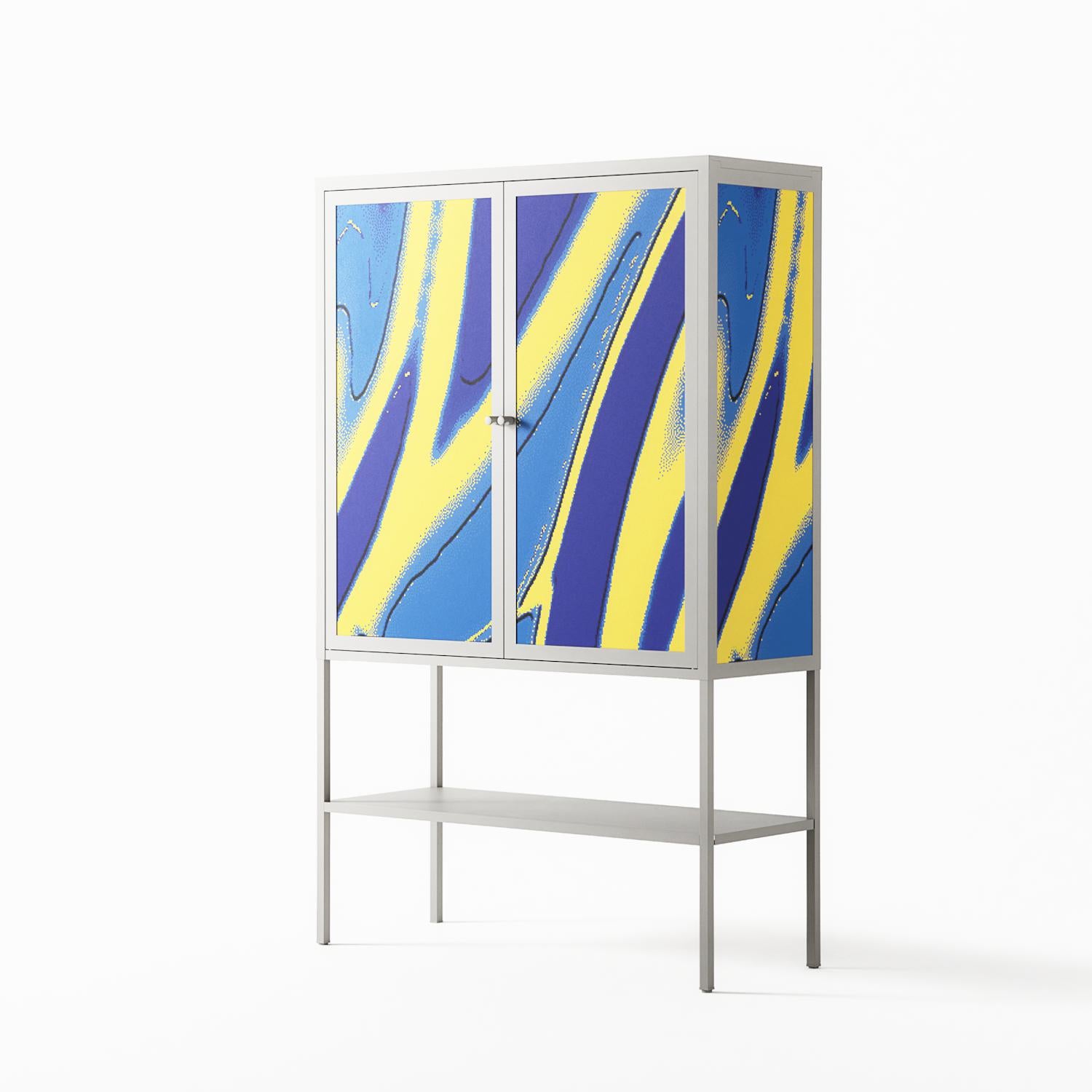 Blue Gale - Loft Cabinet - Oluwaseyi Samuel Adebayo - Chalk - Overlay Metal